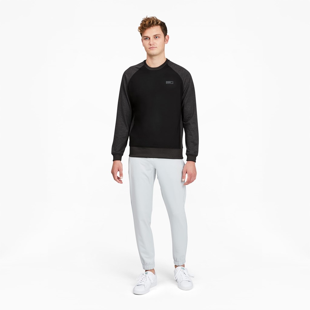 Chandails Puma EGW CLOUDSPUN PM Golf Crewneck Homme Noir | KYXHA8495