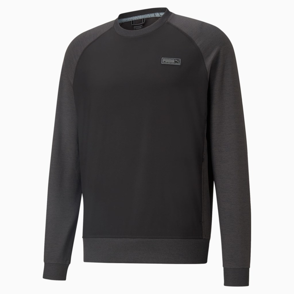 Chandails Puma EGW CLOUDSPUN PM Golf Crewneck Homme Noir | KYXHA8495