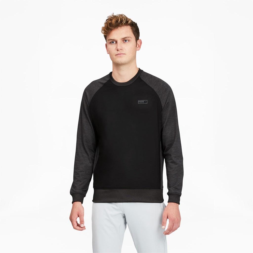 Chandails Puma EGW CLOUDSPUN PM Golf Crewneck Homme Noir | KYXHA8495