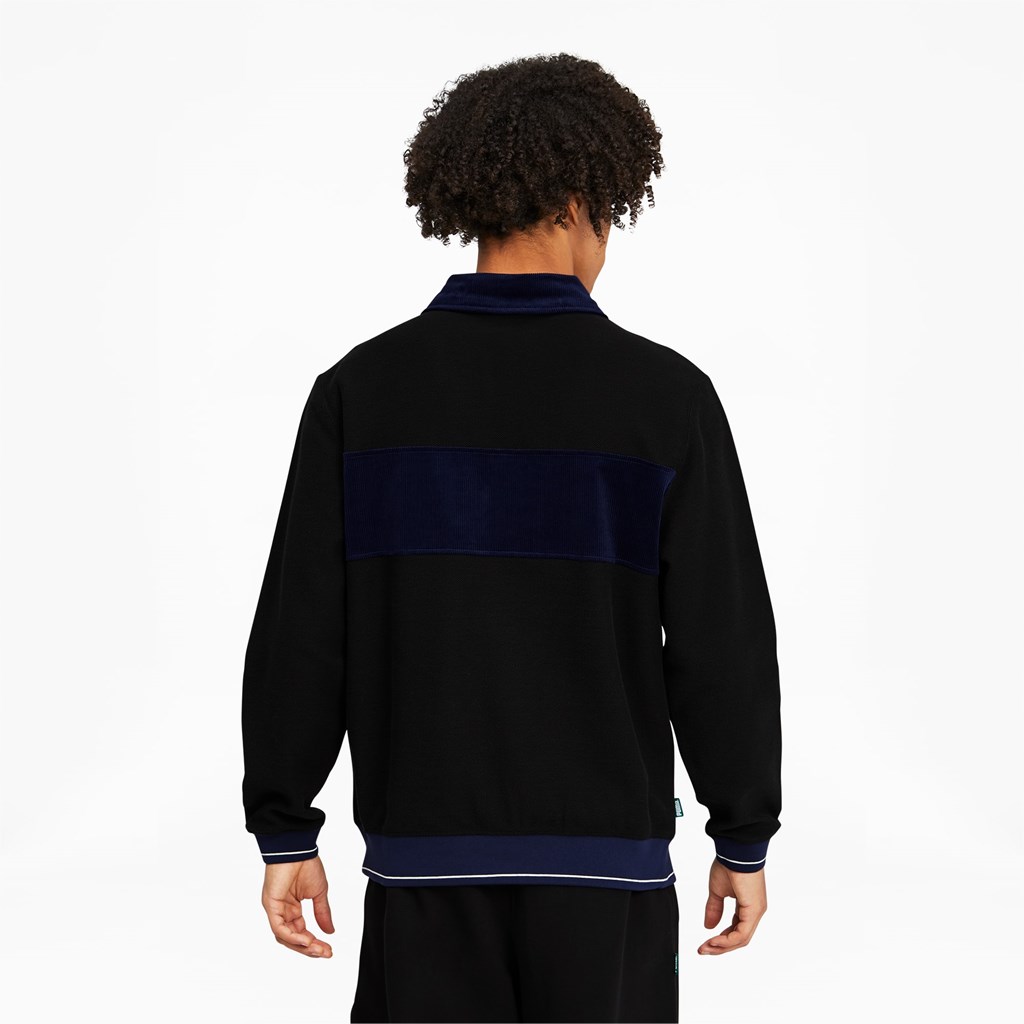 Chandails Puma PUMA x BUTTER GOODS Quarter-Zip Homme Noir | GRHDU7230