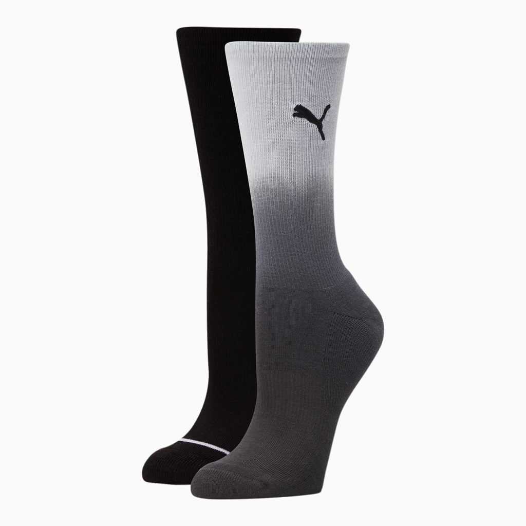 Chaussettes Puma Terry Crew Socks [2 Pack] Femme Noir | QUTJI0537