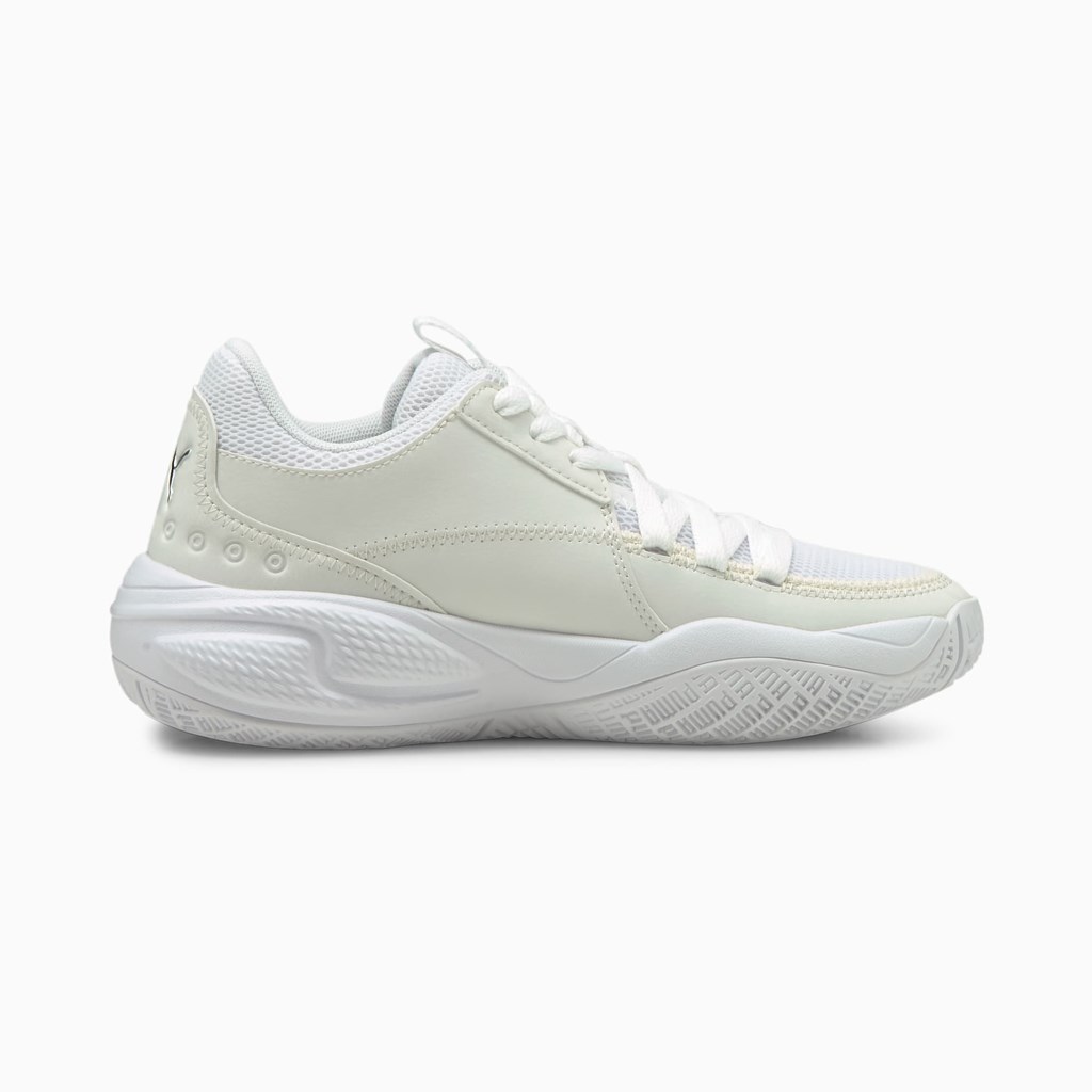 Chaussure De Basketball Puma Court Rider Summer Days JR Garcon Blanche Rose | 1407832-VG