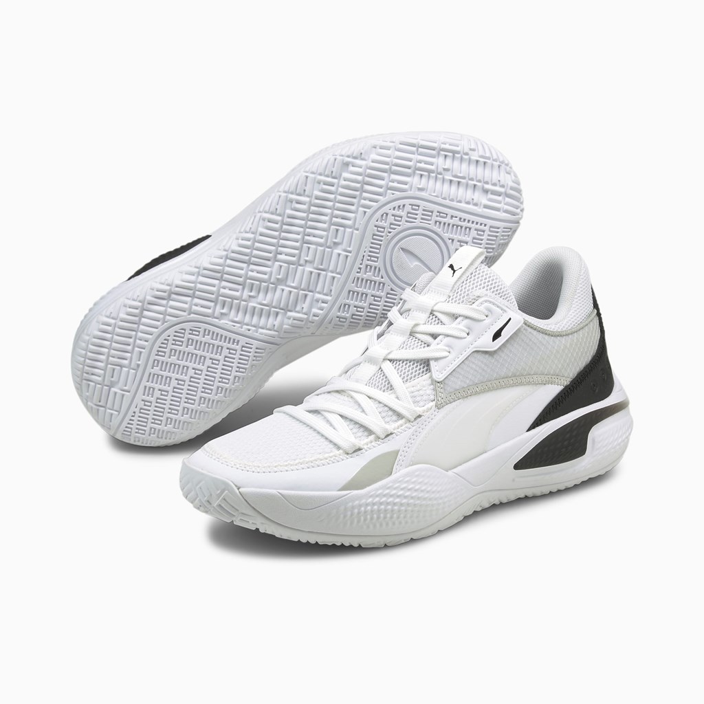 Chaussure De Basketball Puma Court Rider I Femme Blanche Noir | 2495786-AO