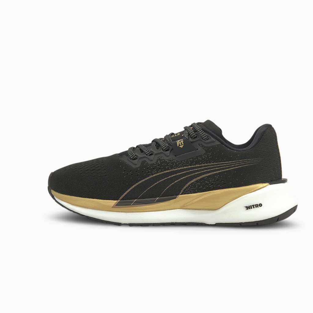 Chaussures Running Puma Eternity NITRO Femme Noir Doré | 3974152-SL