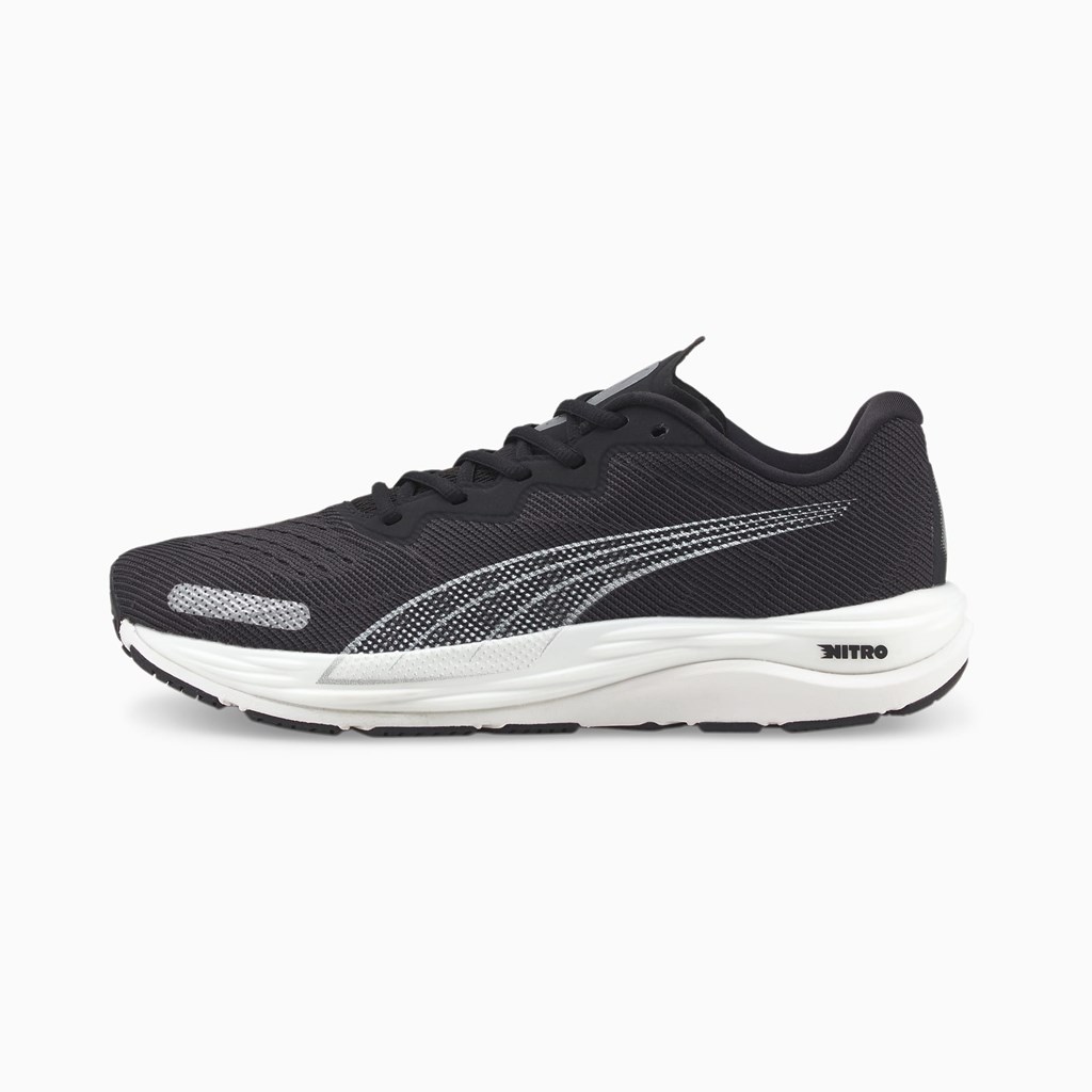 Chaussures Running Puma Velocity NITRO 2 Homme Noir Blanche | 4358926-VS