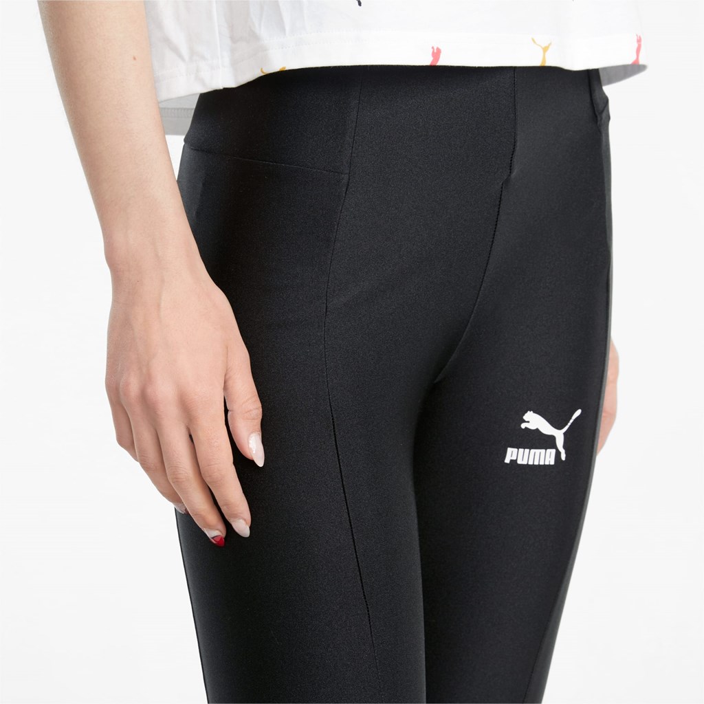 Leggings Puma Classics Shiny High Femme Noir | 0861537-YA