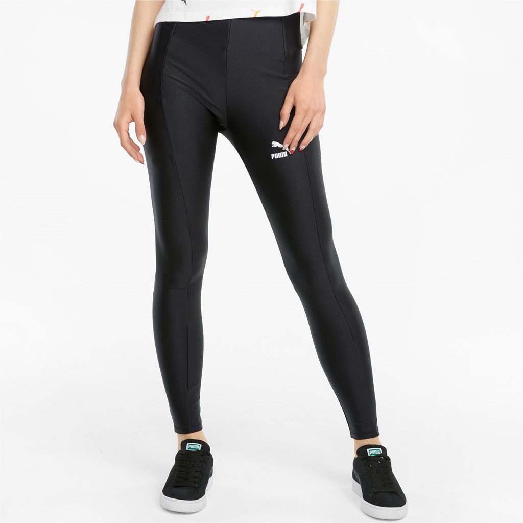 Leggings Puma Classics Shiny High Femme Noir | 0861537-YA