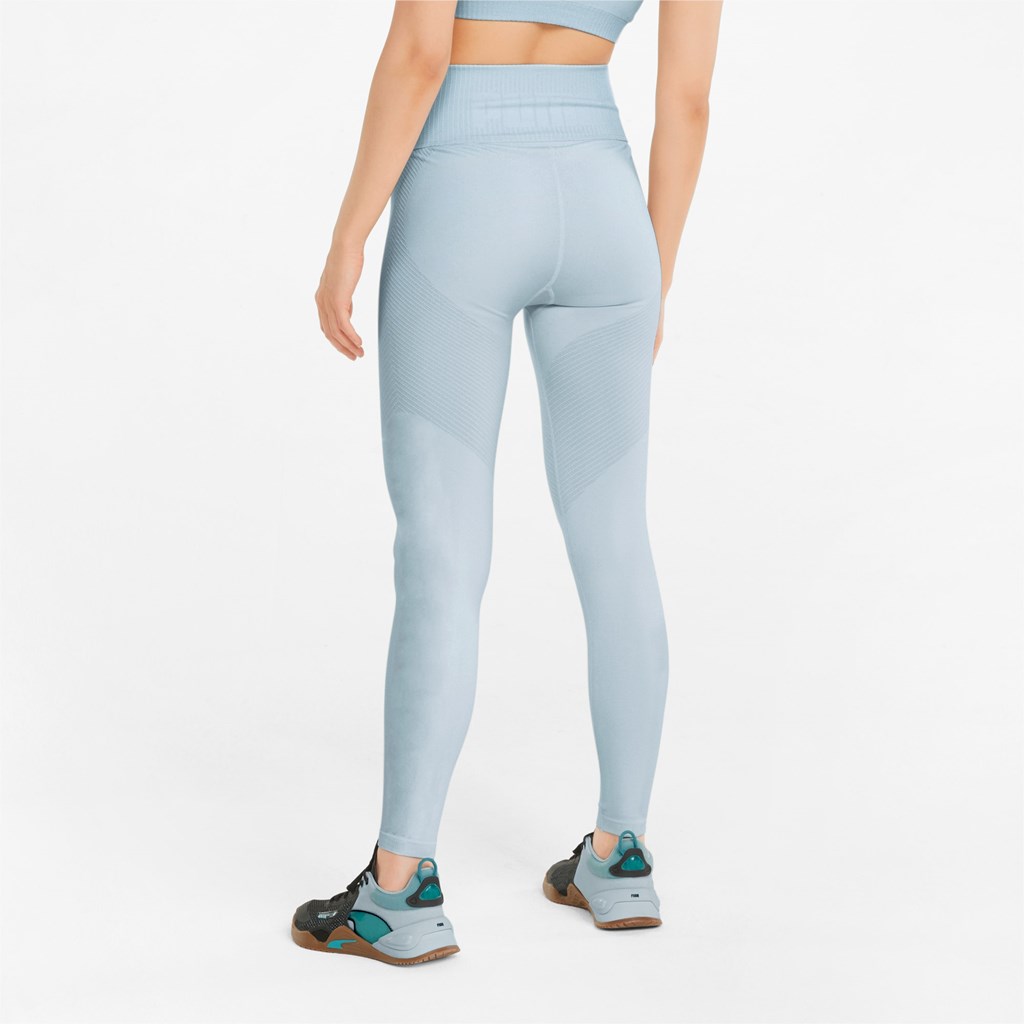 Leggings Puma FormKnit Seamless High Taille 7/8 Course Femme Bleu Blanche | 4367102-AY