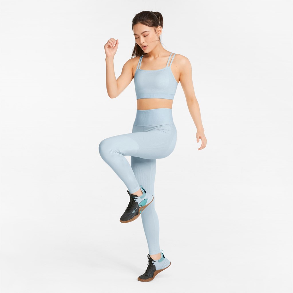 Leggings Puma FormKnit Seamless High Taille 7/8 Course Femme Bleu Blanche | 4367102-AY