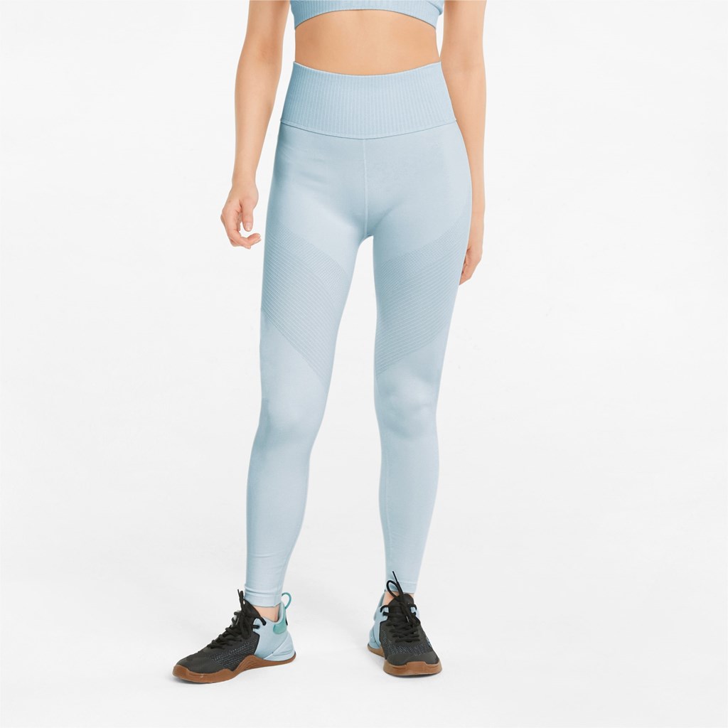 Leggings Puma FormKnit Seamless High Taille 7/8 Course Femme Bleu Blanche | 4367102-AY