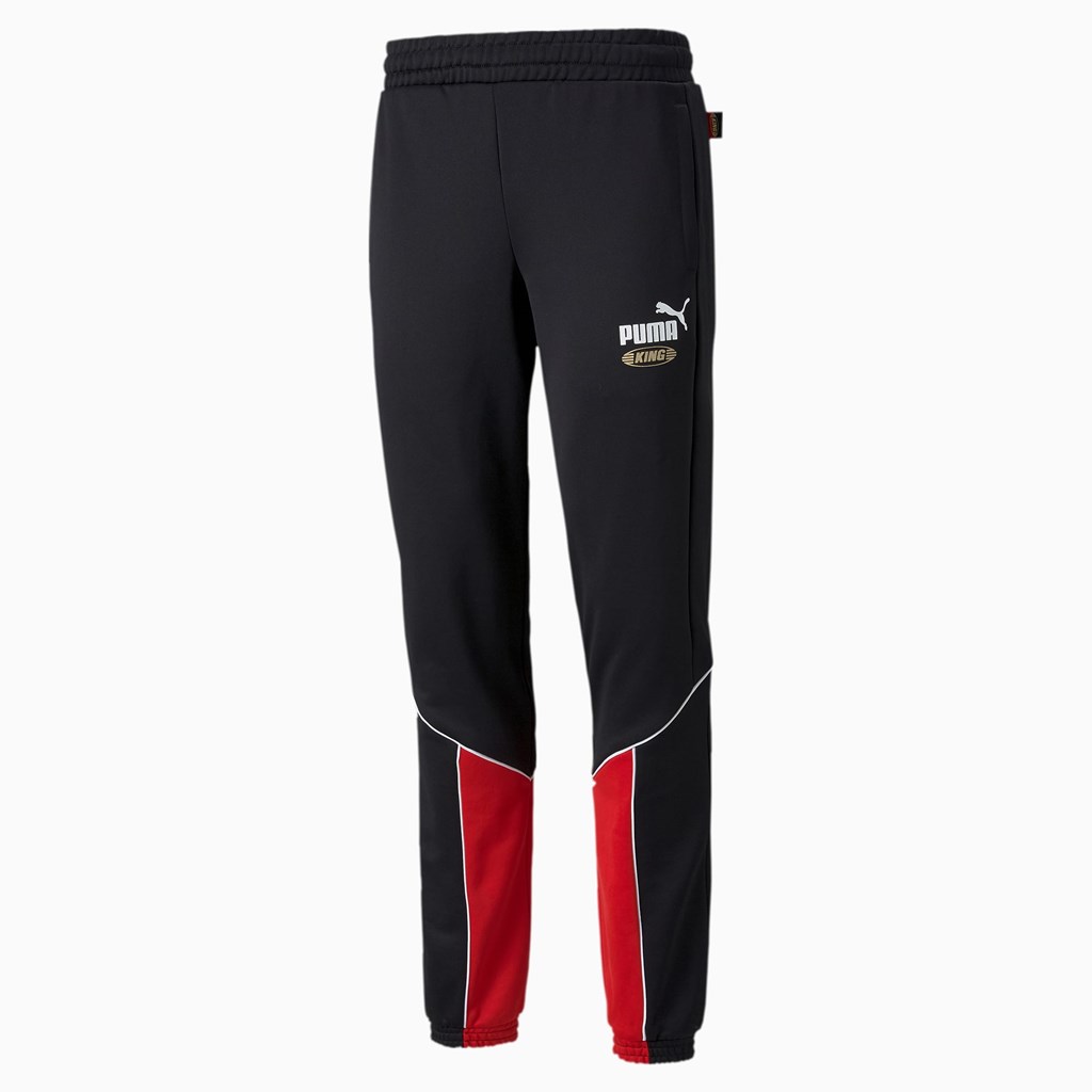 Pantalon Puma King Piste Homme Noir Rouge | 6420183-RH