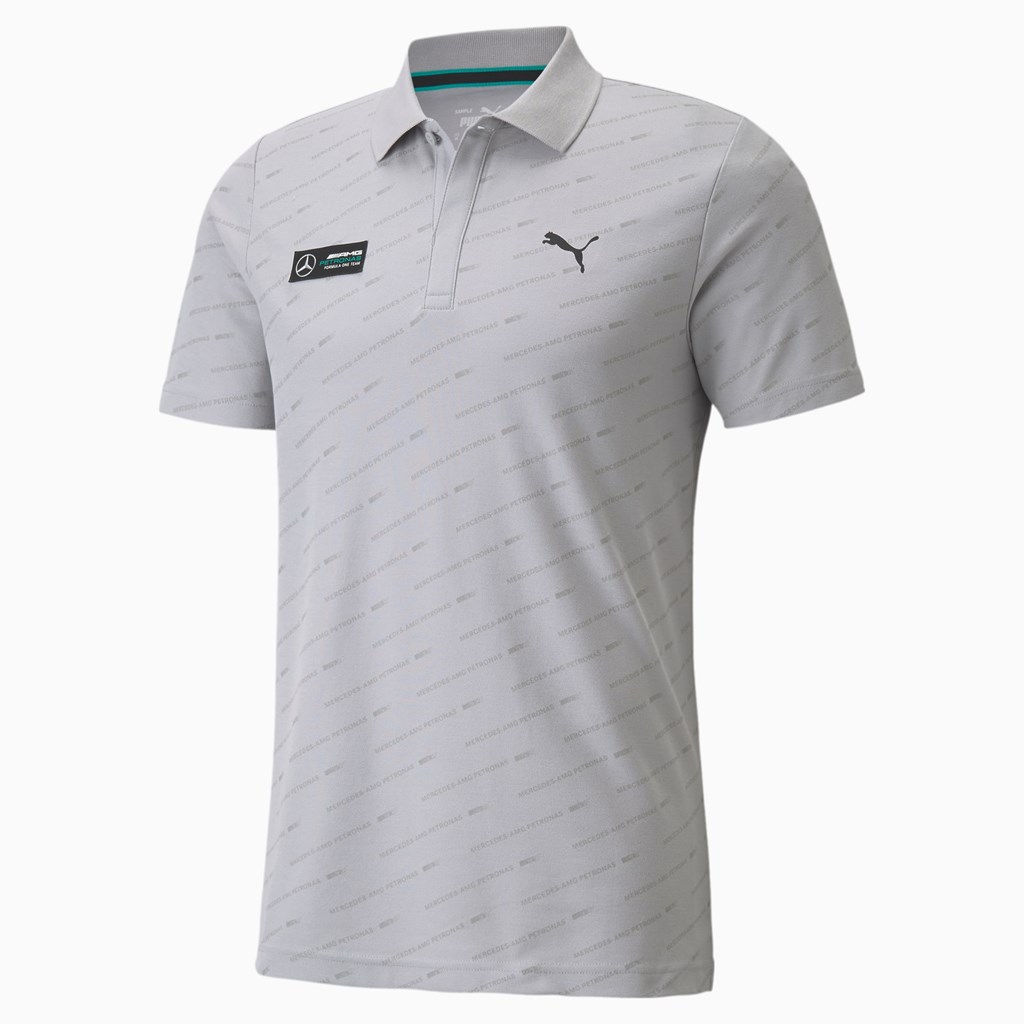 Polos Puma Mercedes F1 Printed Homme Argent | 1426708-PV