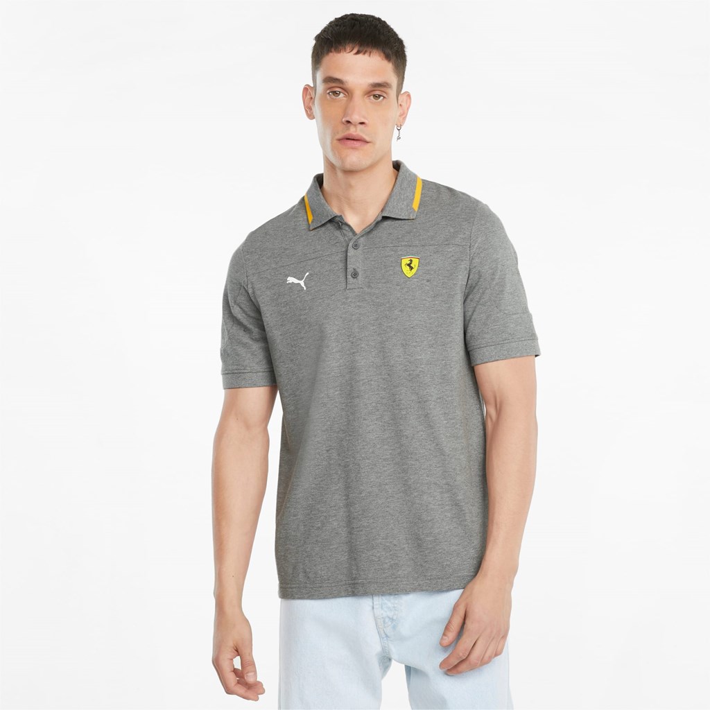 Polos Puma Scuderia Ferrari Race Homme Medium Gray Heather | 6892035-DH