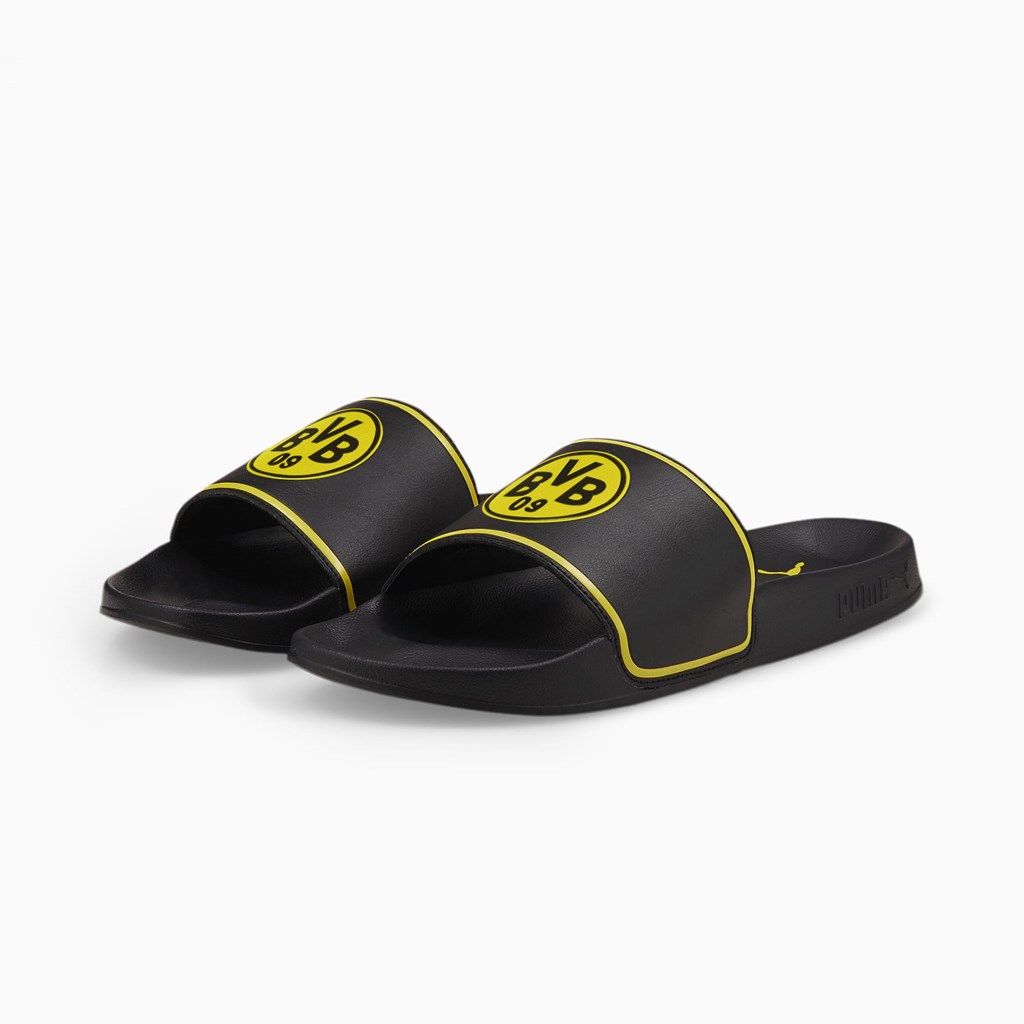 Sandales Puma BVB Leadcat 2.0 Homme Noir Jaune | 9703814-NR