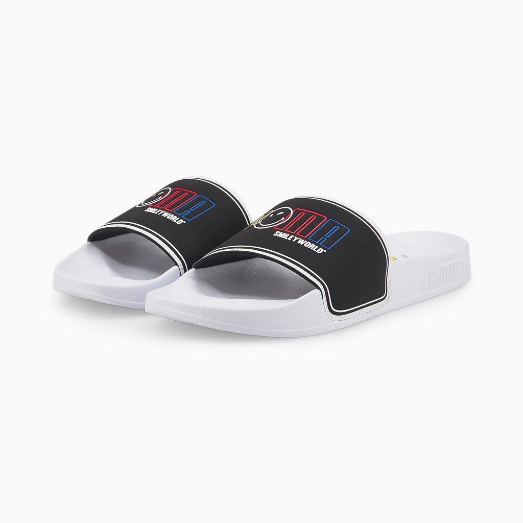 Sandales Puma Puma X Smileyworld Leadcat 2.0 Sandals Jr Fille Blanche Noir Rouge Bleu Royal Bleu | 9624058-GX