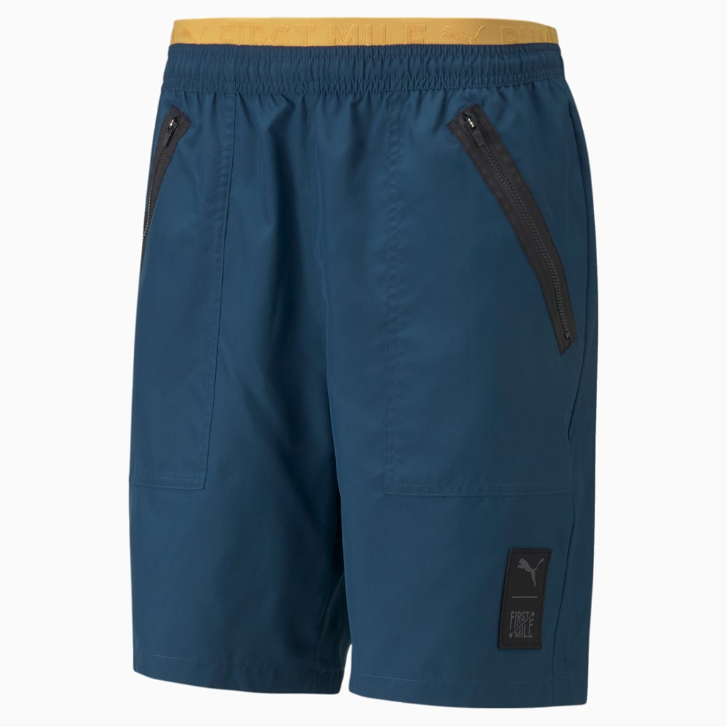 Shorts Puma PUMA x FIRST MILE Woven Course Homme Bleu | 3865427-JH