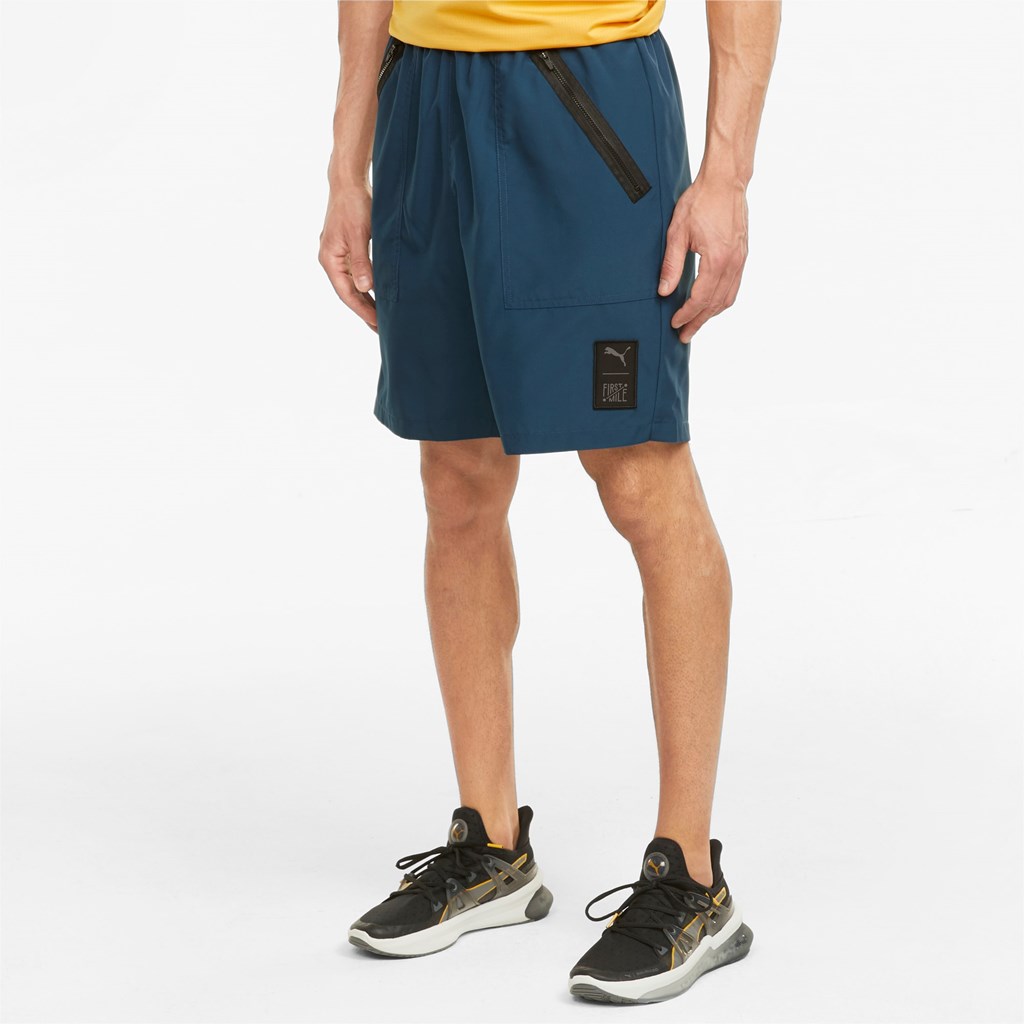 Shorts Puma PUMA x FIRST MILE Woven Course Homme Bleu | 3865427-JH