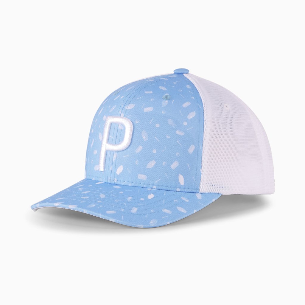 Snapback Puma Snack Shack P 110 Trucker Snapback Homme Bleu Blanche | 2087361-PS