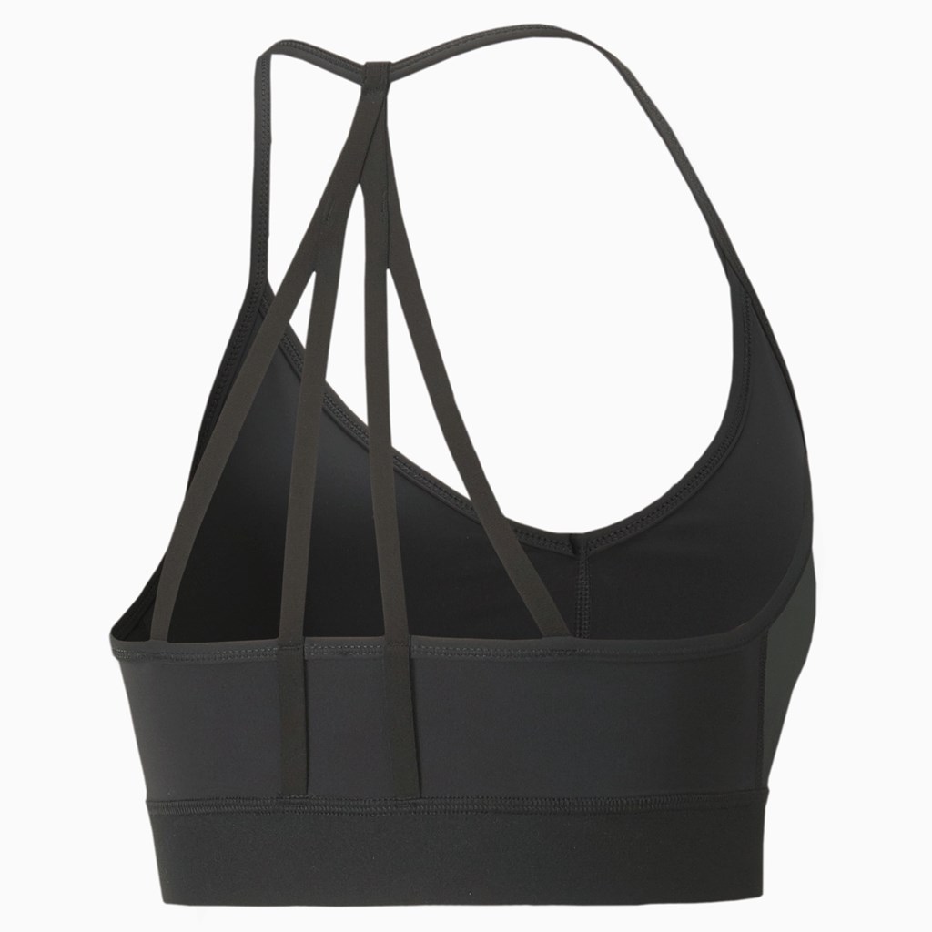 Soutien Gorge Sport Puma Low Impact Risk Taker Course Femme Noir | QBWHZ5476