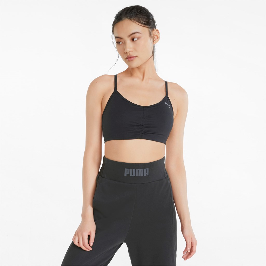 Soutien Gorge Sport Puma Low Impact Studio Course Femme Noir | CMRWO4873