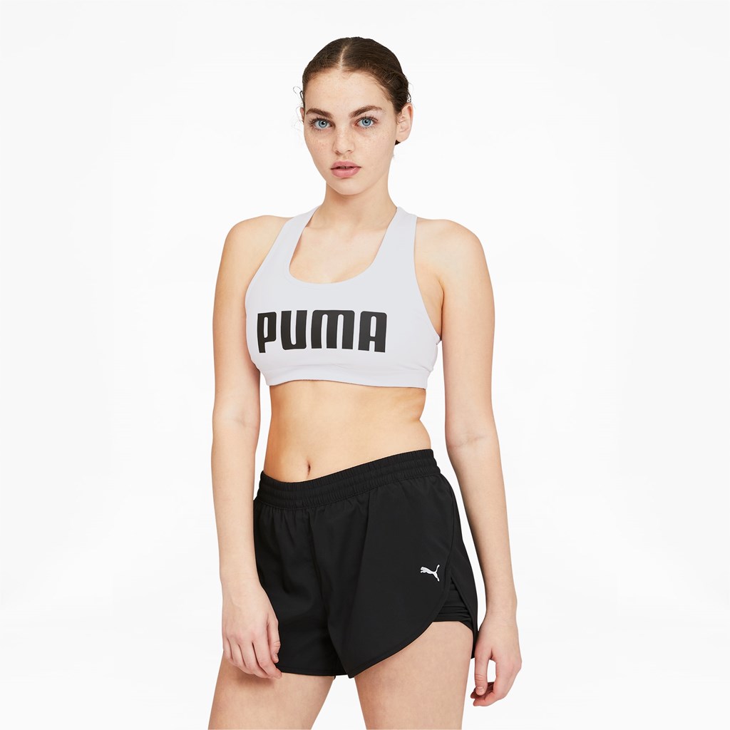 Soutien Gorge Sport Puma Mid Impact 4Keeps Course Femme Blanche | AVBTU0328