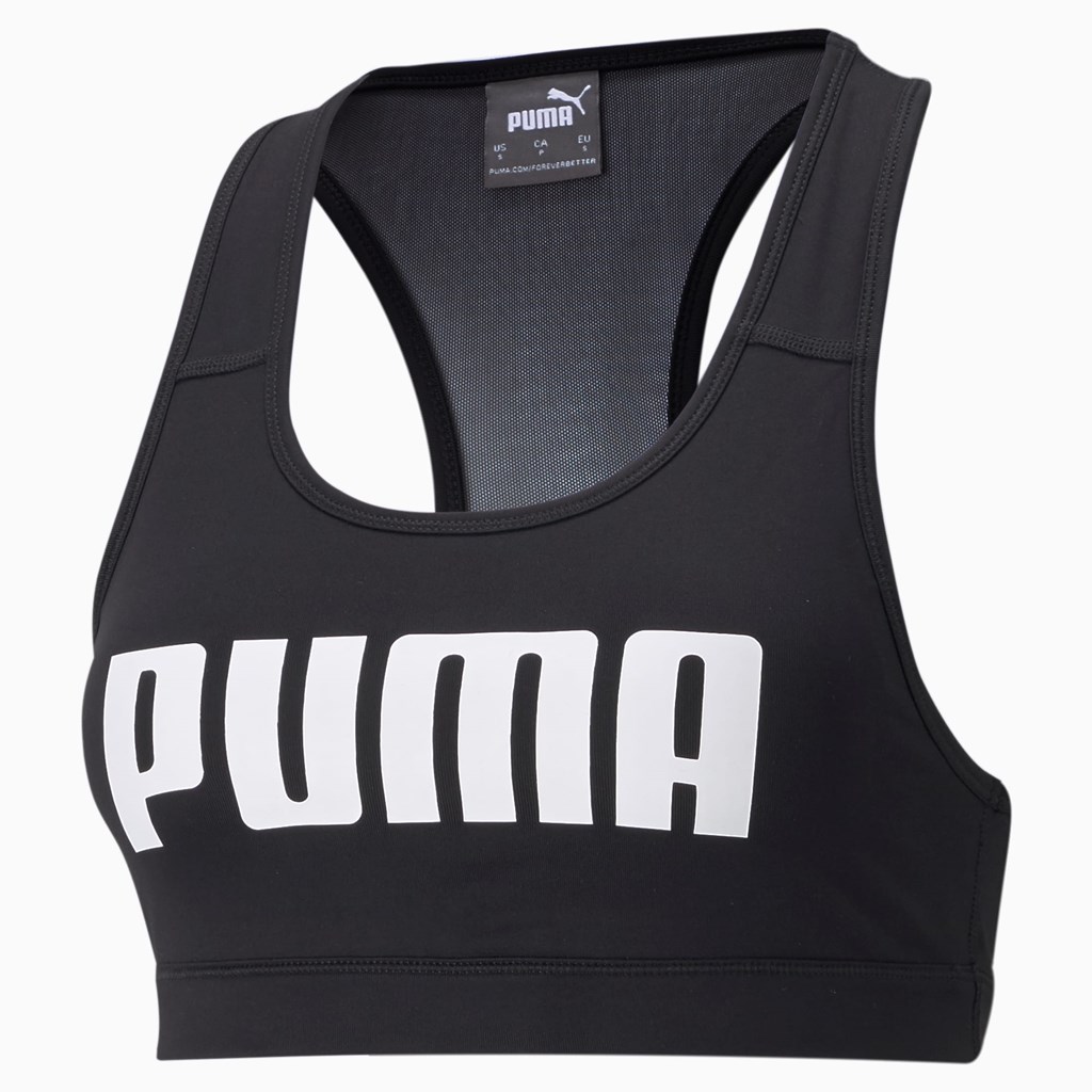 Soutien Gorge Sport Puma Mid Impact 4Keeps Course Femme Noir | ZGHCK8560