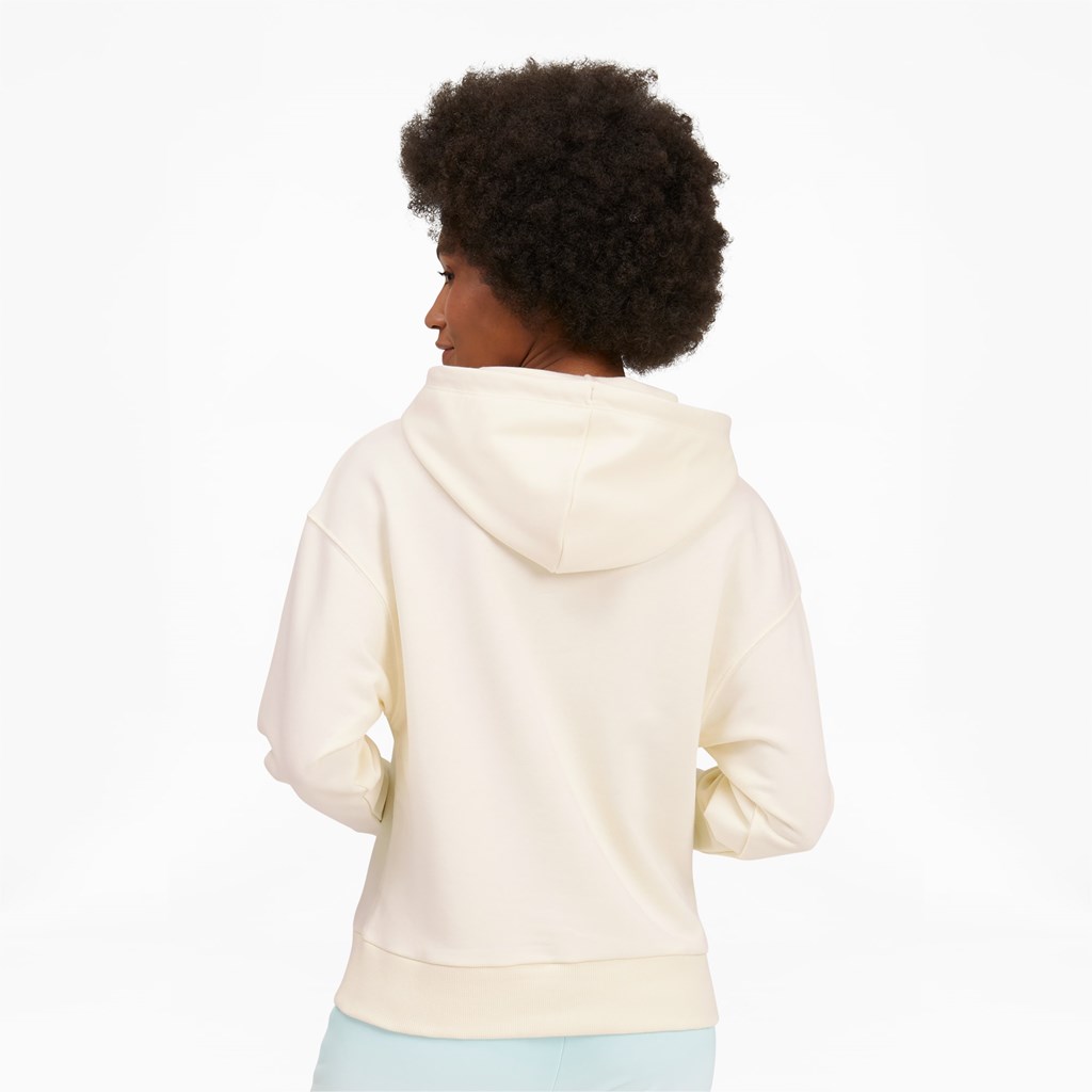 Sweat À Capuche Puma Classics Logo Femme Ivory Glow / Gloaming | 4287035-RU