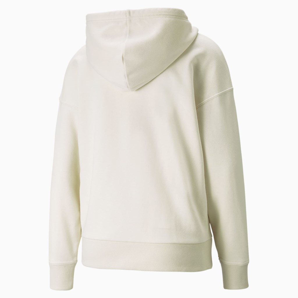 Sweat À Capuche Puma Classics Logo Femme Ivory Glow / Gloaming | 4287035-RU