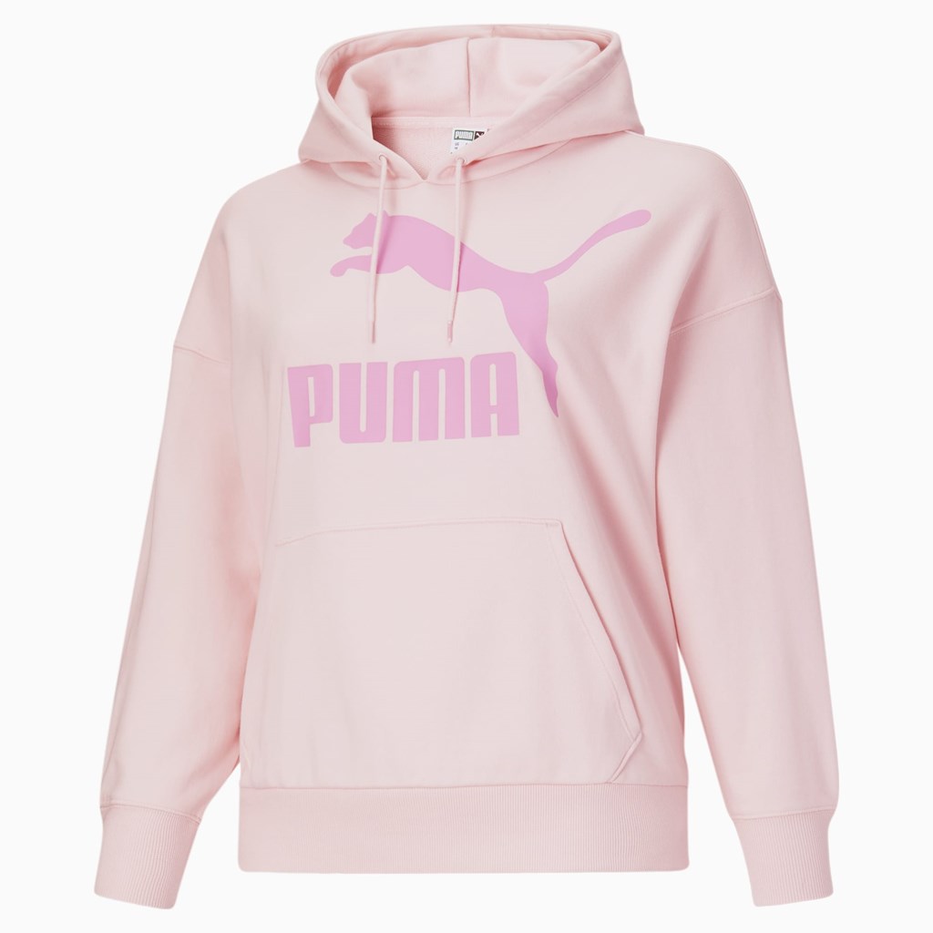 Sweat À Capuche Puma Classics Logo PL Femme Rose | 0279584-HB