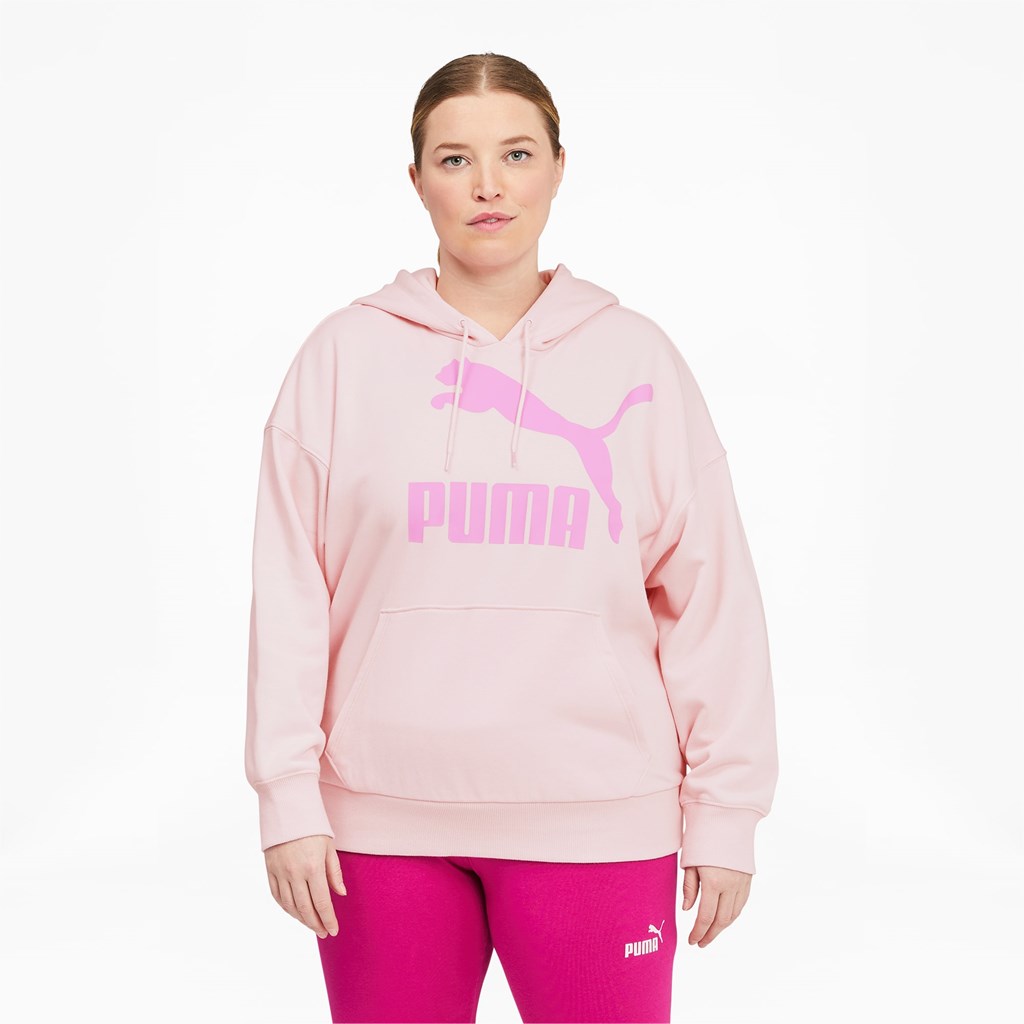 Sweat À Capuche Puma Classics Logo PL Femme Rose | 0279584-HB