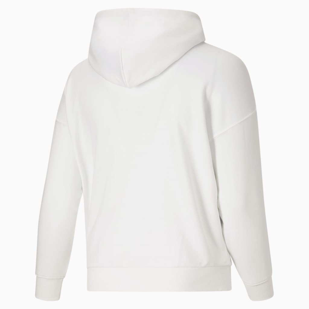 Sweat À Capuche Puma Classics Logo PL Femme Blanche Noir | 7589436-WG