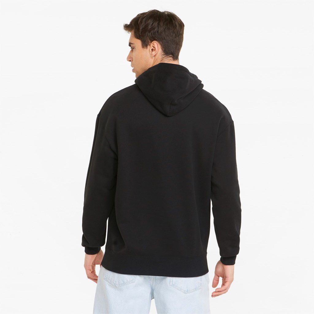 Sweat À Capuche Puma Classics Relaxed Homme Noir | 1403962-TD