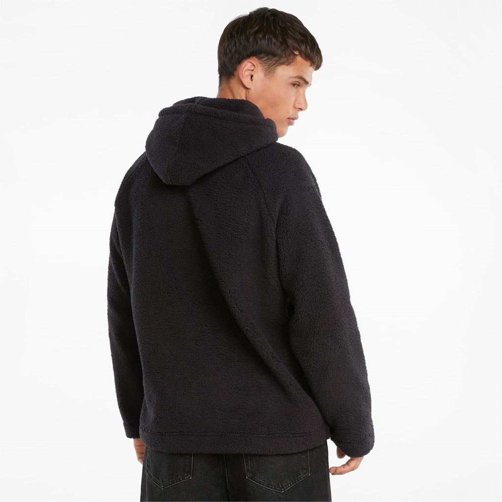 Sweat À Capuche Puma Classics Sherpa Homme Noir | 6491825-FQ