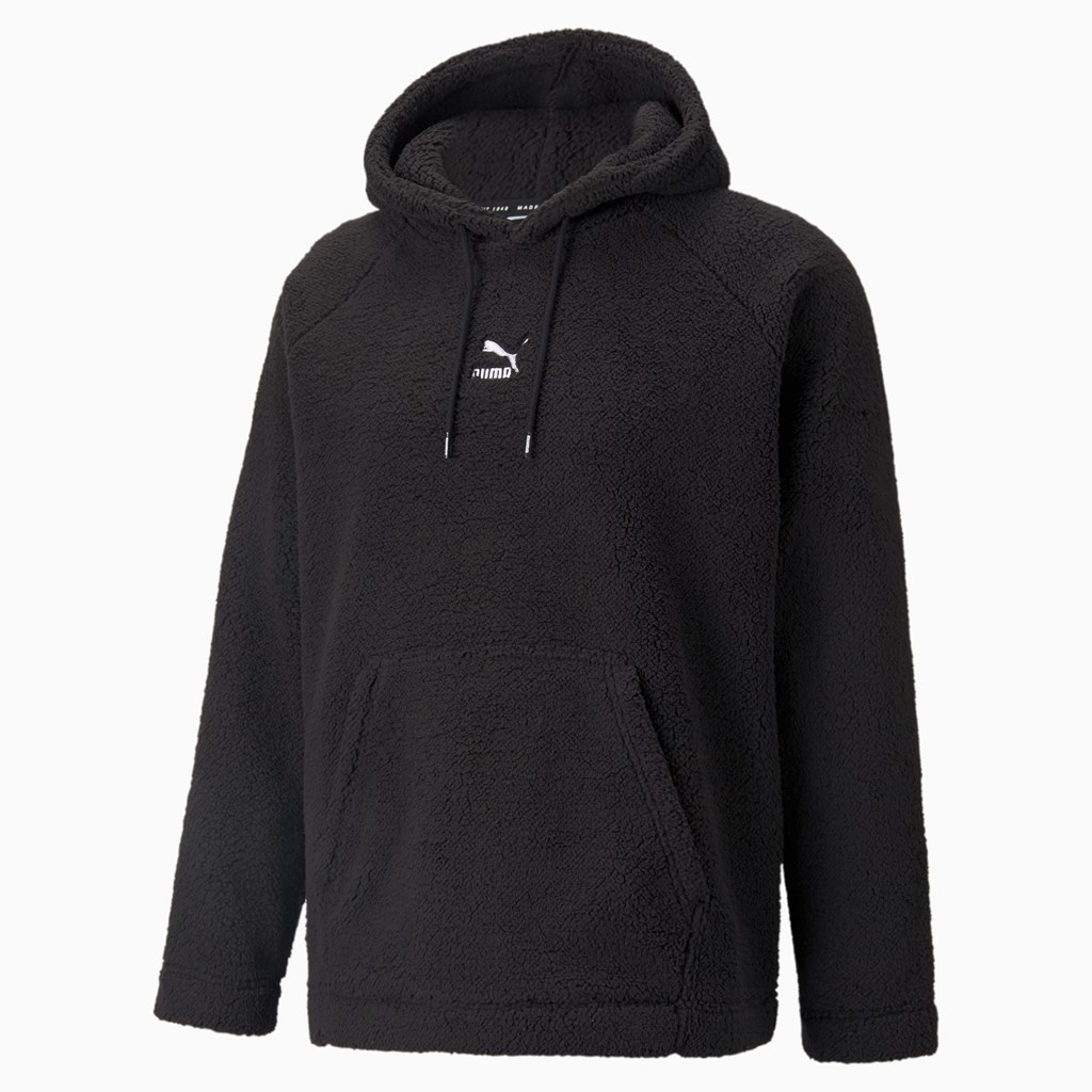 Sweat À Capuche Puma Classics Sherpa Homme Noir | 6491825-FQ