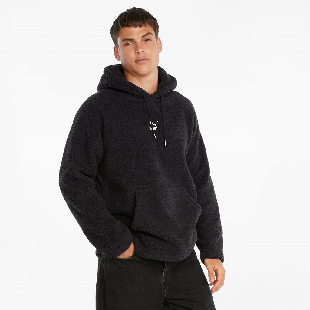 Sweat À Capuche Puma Classics Sherpa Homme Noir | 6491825-FQ