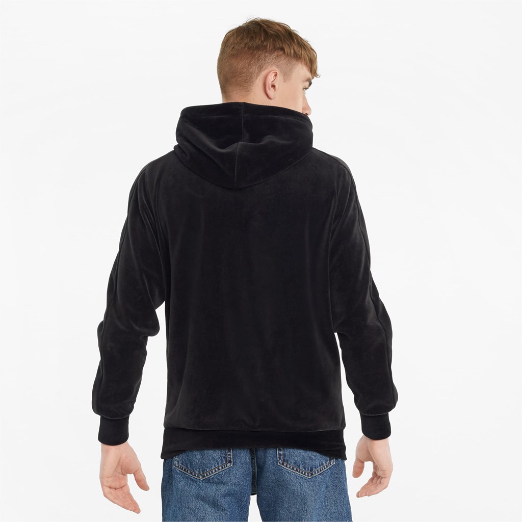 Sweat À Capuche Puma Iconic T7 Velour Homme Noir | 3492876-MH