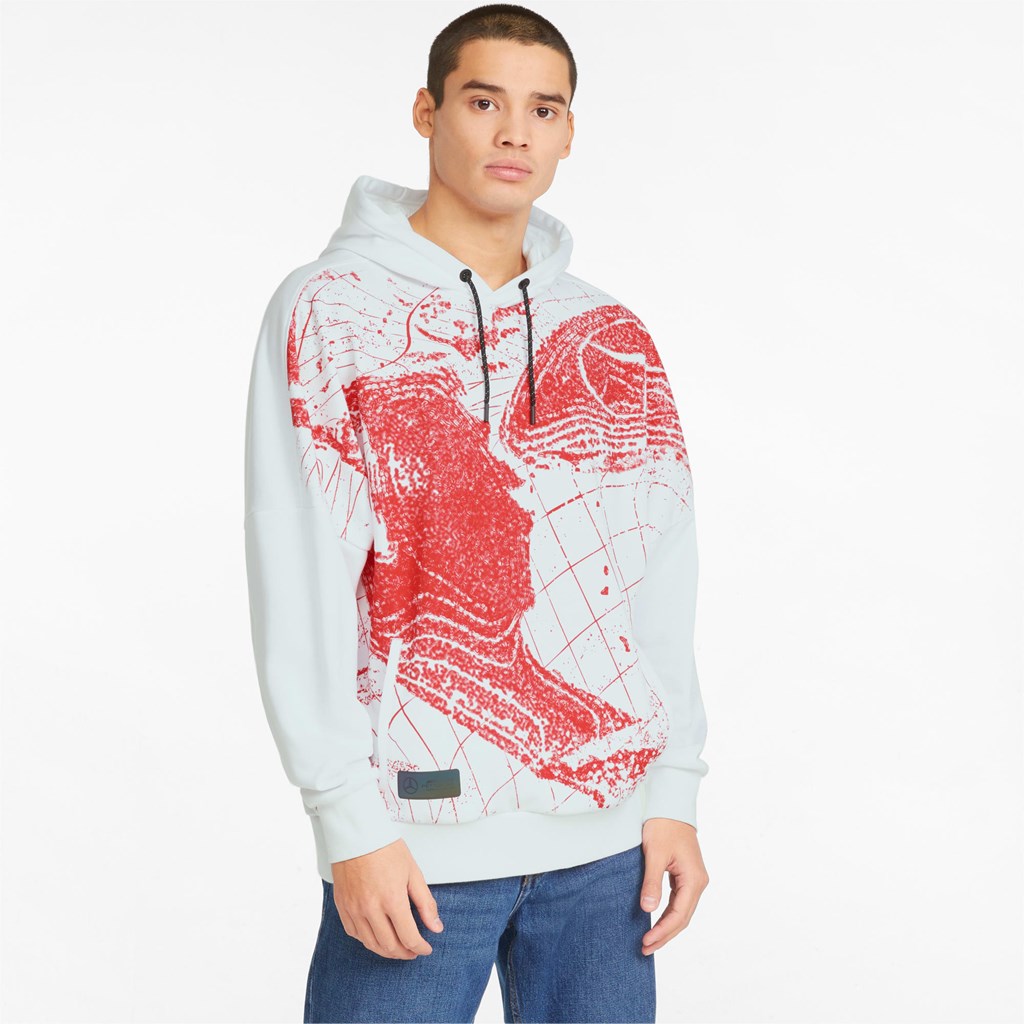 Sweat À Capuche Puma Mercedes F1 Statement Homme Blanche | 6127043-ZO