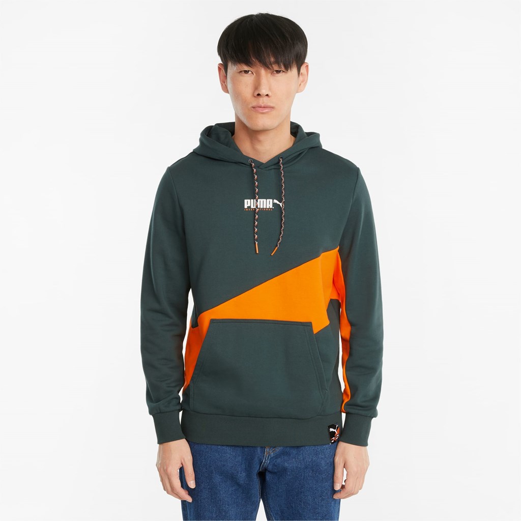 Sweat À Capuche Puma PUMA International Homme Vert | 4398762-RT