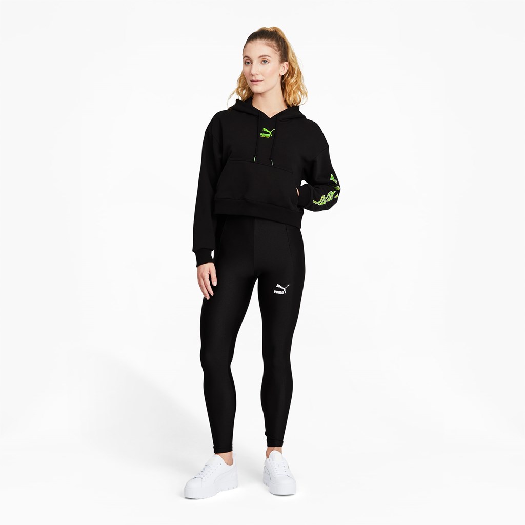 Sweat À Capuche Puma PUMA x SANTA CRUZ Cropped Femme Noir | 7940826-QW