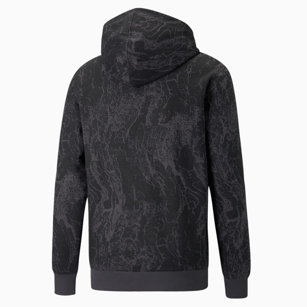 Sweat À Capuche Puma Performance Printed Course Homme Noir | 7046183-YC