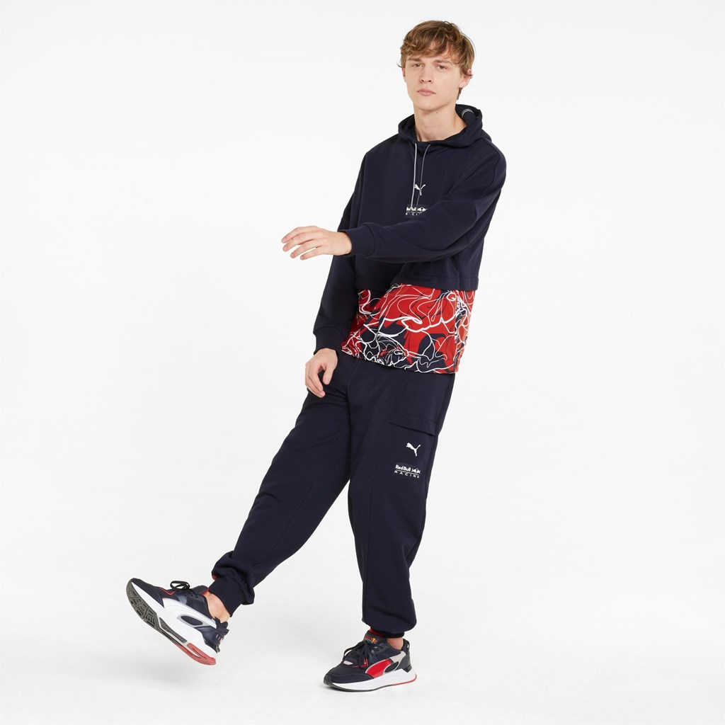 Sweat À Capuche Puma Red Bull Racing Printed Homme Night Sky | 8509641-SX