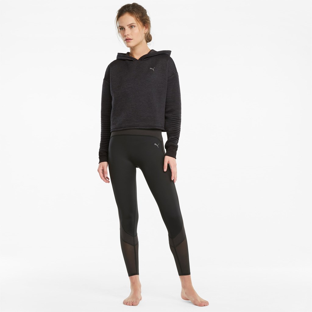 Sweat À Capuche Puma STUDIO Textured Course Skimmer Femme Noir | 0329745-BA