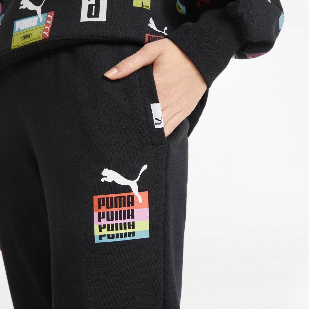 Sweatpants Puma Brand Love Femme Noir | TRIPQ4750