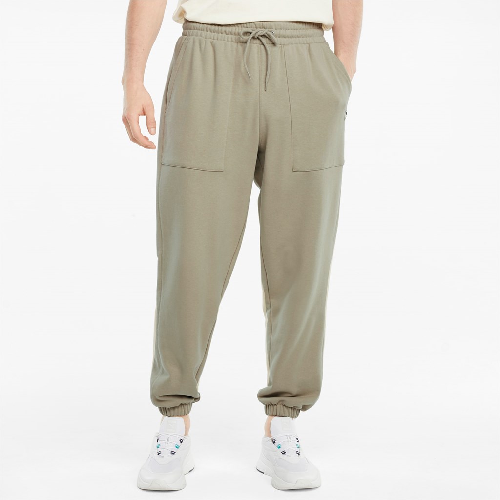 Sweatpants Puma Downtown French Terry Homme Vert | NOJUC7526