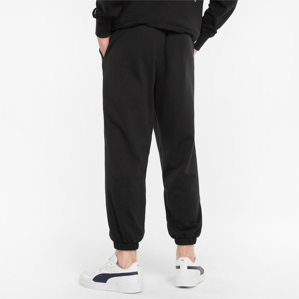 Sweatpants Puma Downtown French Terry Homme Noir | VECFD8392