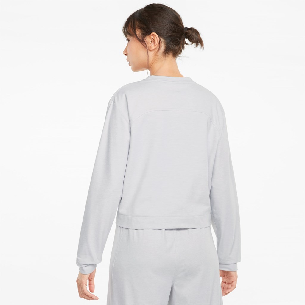 Sweatshirt Puma CLOUDSPUN Crew Neck Course Femme Nimbus Cloud Heather | TIHR05436