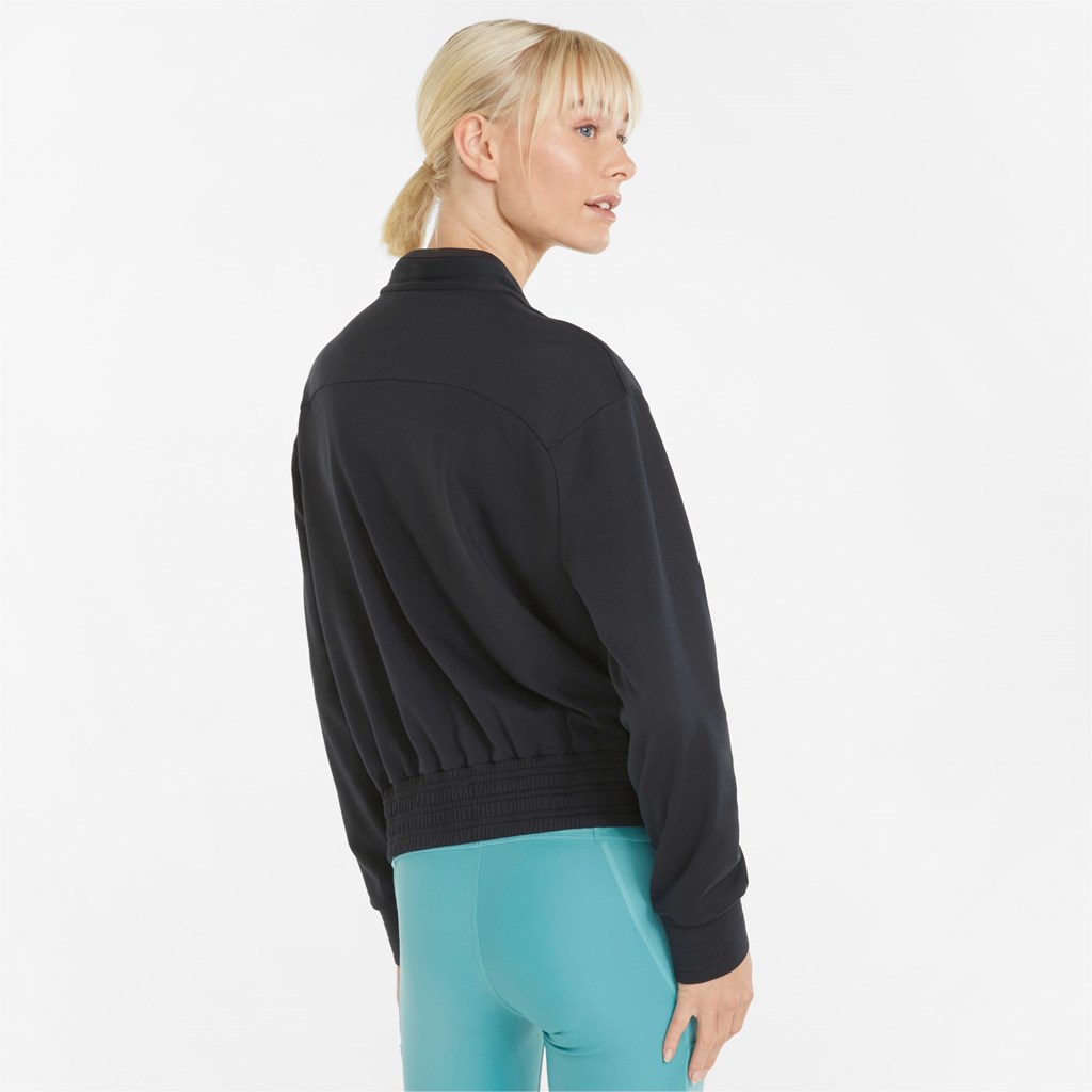 Sweatshirt Puma CLOUDSPUN Mode Luxe Course Femme Noir | 5624931-IJ