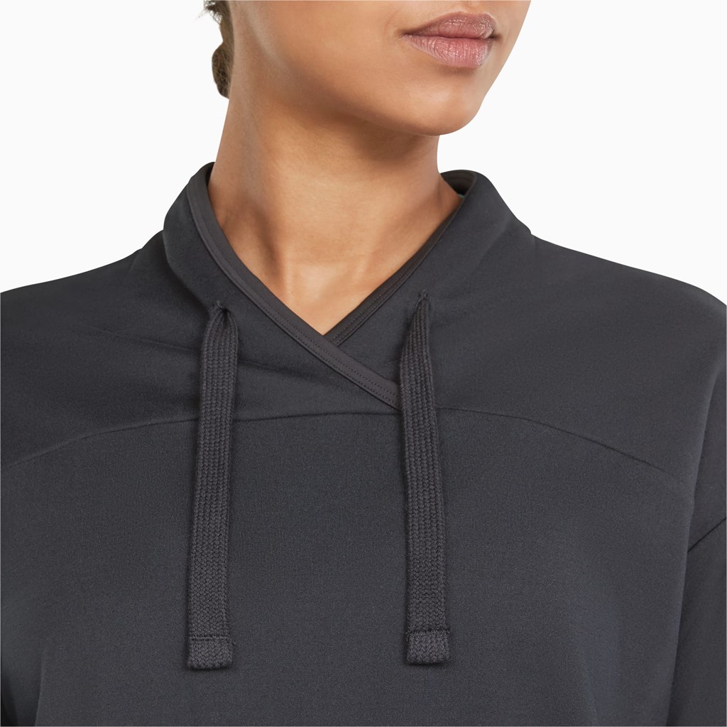 Sweatshirt Puma CLOUDSPUN Mode Luxe Course Femme Noir | 5624931-IJ