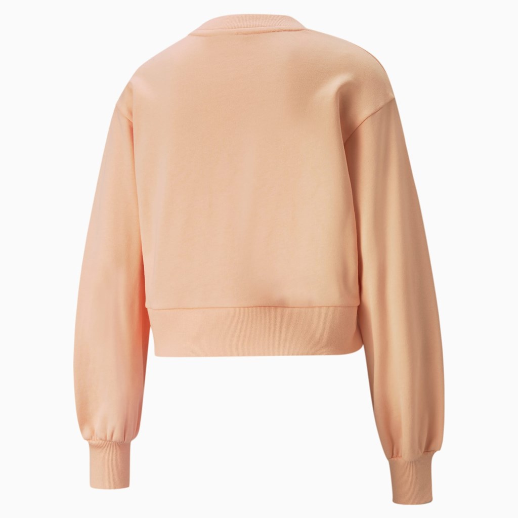 Sweatshirt Puma Classics Puff Sleeve Crew Neck Femme Peach Parfait | OEJD92367