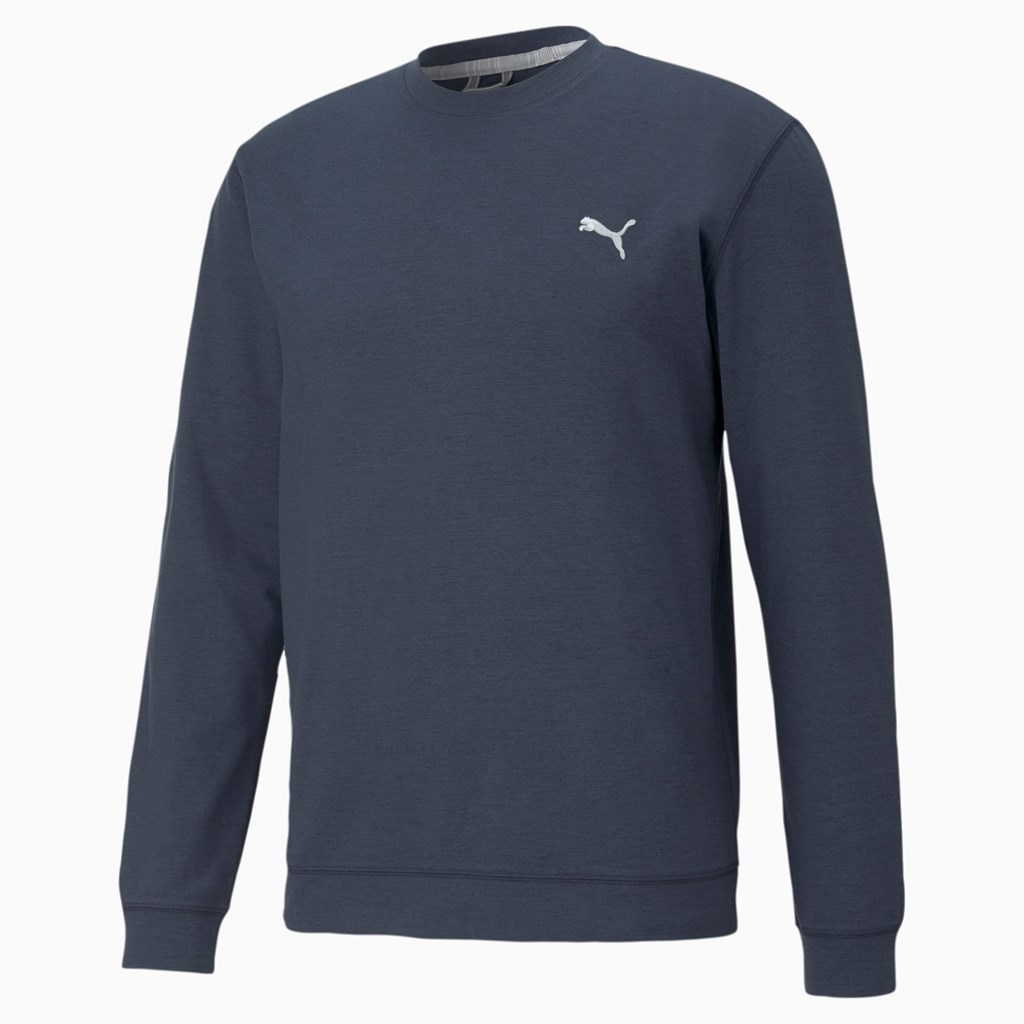 Sweatshirt Puma Cloudspun Crewneck Homme Bleu Marine | QIBL41270